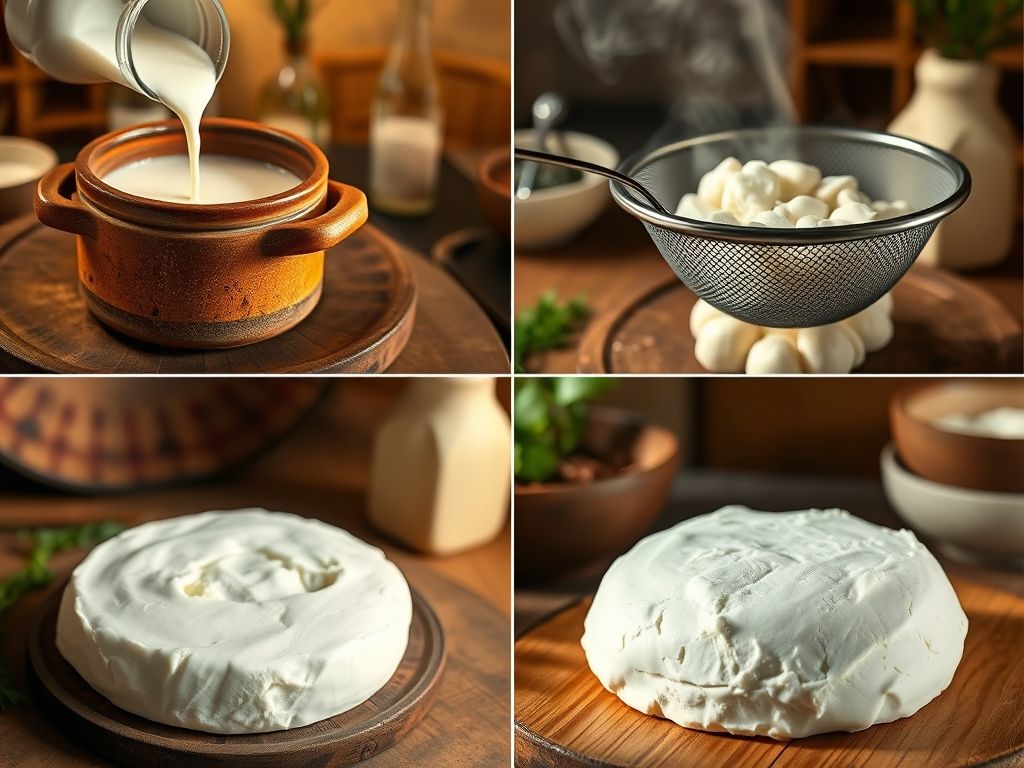 Passo a passo da produção caseira de queijo minas frescal.